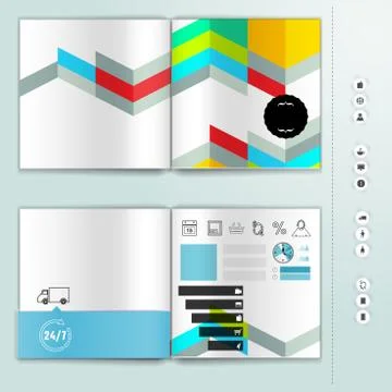 Booklet 2 fold 40 Stock Illustration
