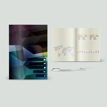 Booklet 2 fold 7 Stock Illustration