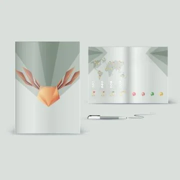 Booklet 2 fold 9 Stock Illustration