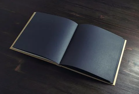 Booklet with black pages Stock Photos
