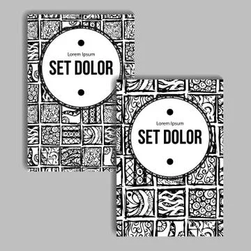 Booklet with Block Pattern Stock Illustration