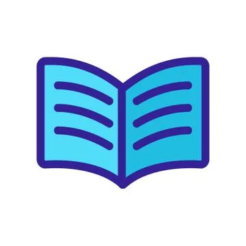 Booklet flyer icon vector. Isolated contour symbol illustration イラスト素材