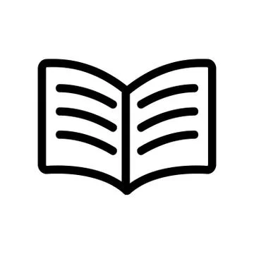 Booklet flyer icon vector. Isolated contour symbol illustration Illustrazione stock
