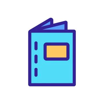 Booklet icon vector. Isolated contour symbol illustration Illustrazione stock