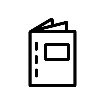 Booklet icon vector. Isolated contour symbol illustration Illustrazione stock