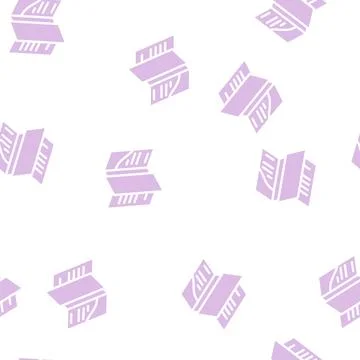 Booklet with insert glyph vector seamless pattern 库存插图