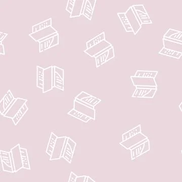 Booklet with insert line vector seamless pattern Stock Illustration