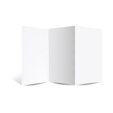 Booklet Mockup Isolated White Background Stock Illustration
