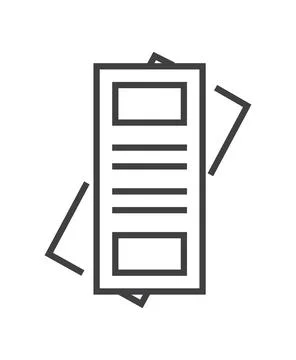 Booklet page icon vector in thin line style. Outline symbol for reference, pa Stock-Illustration