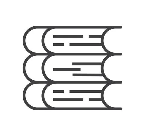 Booklet page icon vector in thin line style. Outline symbol for reference, pa Illustrazione stock