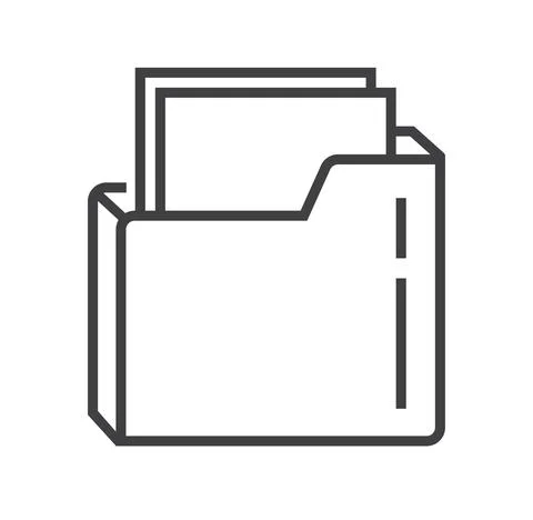 Booklet page icon vector in thin line style. Outline symbol for reference, pa Stock-Illustration