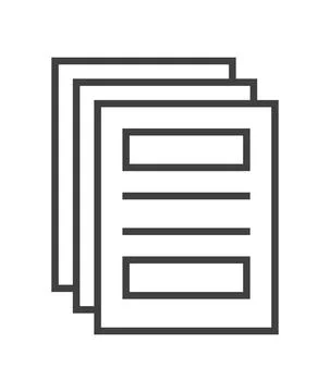 Booklet page icon vector in thin line style. Outline symbol for reference, pa Stock Illustration