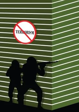 Booklet, a template against terrorism. Stock Illustration