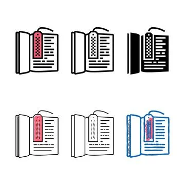 Bookmark accessory multistyle color icon vector Stock Illustration