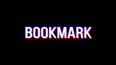 Bookmark. Animation of text with glitch effect Stock Footage 117191628