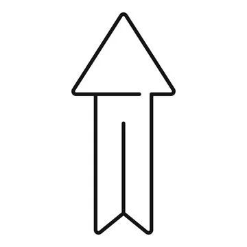 Bookmark with up arrow sign showing progress reading Stock Illustration
