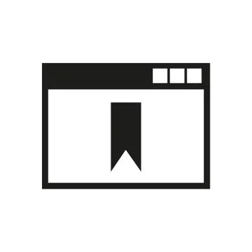 Bookmark browser icon. vector design. Bookmark browser symbol. web. graphic. JPG Illustrazione stock