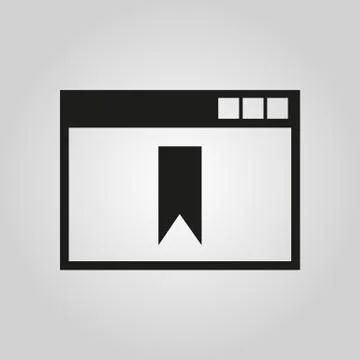 Bookmark browser icon. vector design. Bookmark browser symbol. web. graphic. JPG Stock Illustration