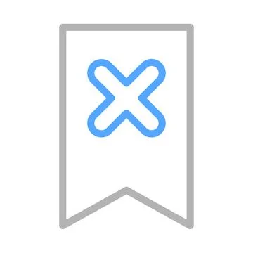 Bookmark delete icon. Concept of remove, cancel, and error. Illustrazione stock