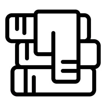 Bookmark dividing stack of three books icon Stock Illustration