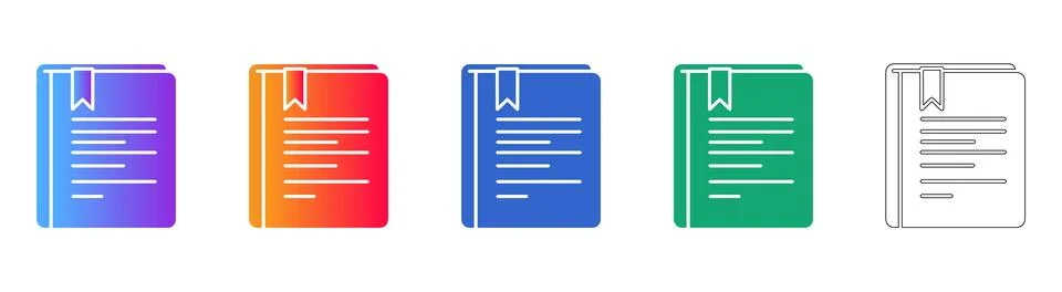 Bookmark Document File Icons Stock Illustration