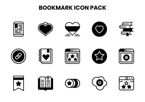 Bookmark DuoTone UI Icons Pack Stock Illustration