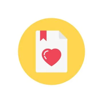 Bookmark flat color icon Stock Illustration