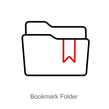 Bookmark Folder and Folder icon concept Stock Illustration