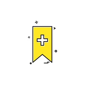 Bookmark icon design vector Illustrazione stock