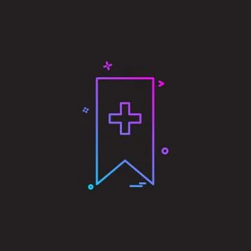 Bookmark icon design vector 스톡 일러스트