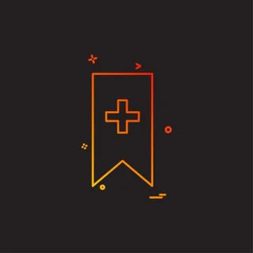 Bookmark icon design vector Illustrazione stock