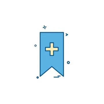 Bookmark icon design vector Illustrazione stock