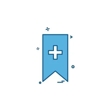 Bookmark icon design vector Illustrazione stock