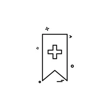 Bookmark icon design vector Illustrazione stock