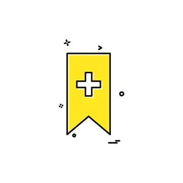 Bookmark icon design vector Illustrazione stock