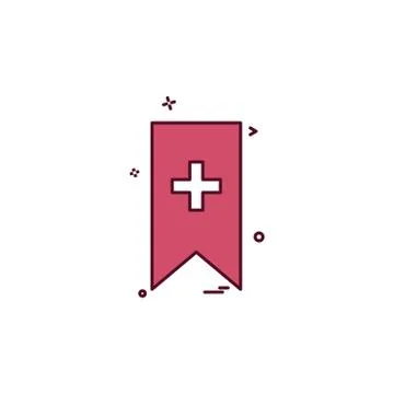 Bookmark icon design vector Illustrazione stock