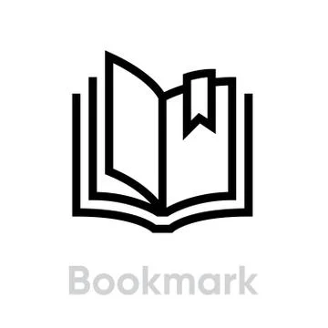 Bookmark icon. Editable Vector Stroke. Stock Illustration