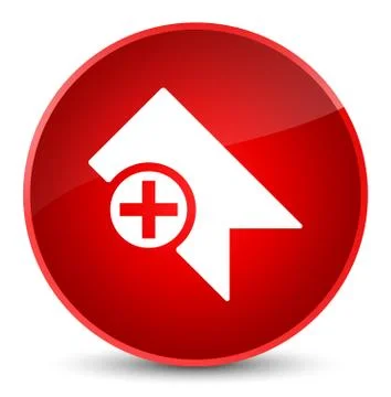 Bookmark icon elegant red round button Stock Illustration