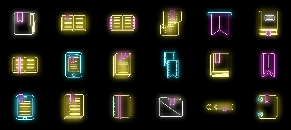 Bookmark icon outline vector. Dictionary book Stock Illustration