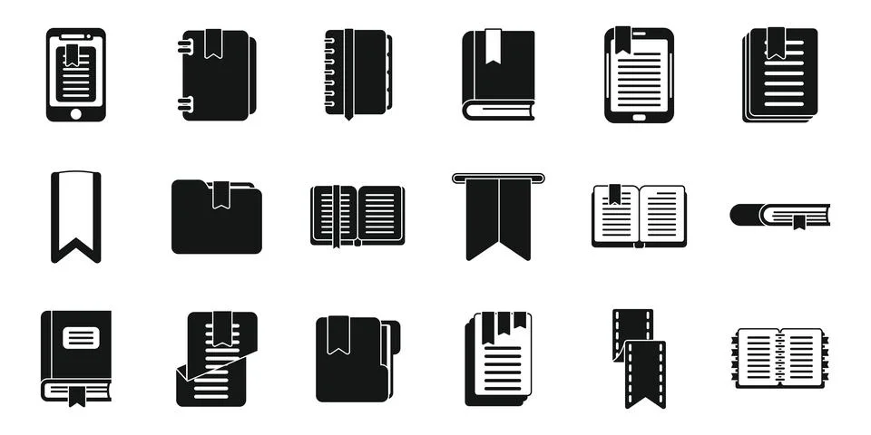 Bookmark icon simple . Dictionary book イラスト素材