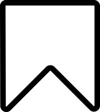 Bookmark icon vector, save outline icon, save Interface, favorite button sign Illustrazione stock