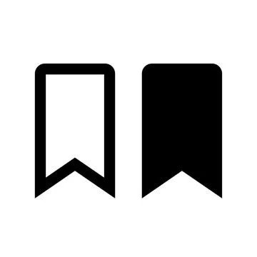 Bookmark icon vector, solid logo illustration, pictogram isolated on white Stock Illustration