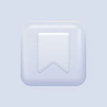 Bookmark Icon. White Isolated Object Stock Illustration