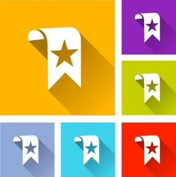Bookmark icons Stock Illustration