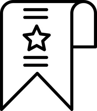 Bookmark Line Icon Design Stock Illustration