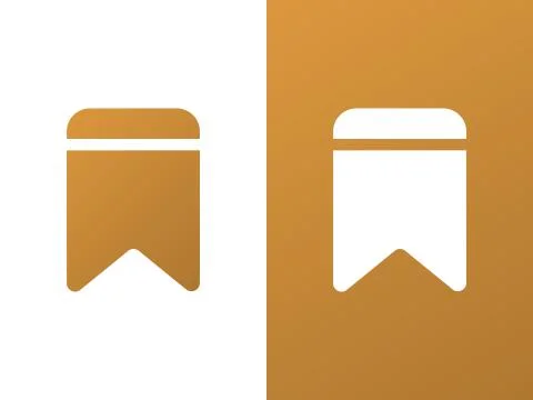 Bookmark Logo Design Stockillustratie