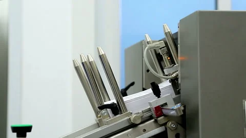 Bookmark paper instructions in the pharmaceutical machine Stock Footage 103351536