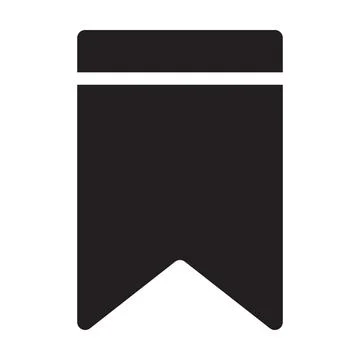Bookmark, ribbon, badge icon vector for graphic design, logo, website, social Stock Illustration