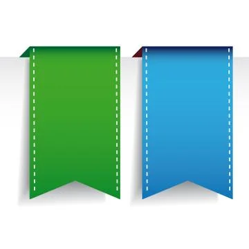 Bookmark ribbon set vector Stock Illustration