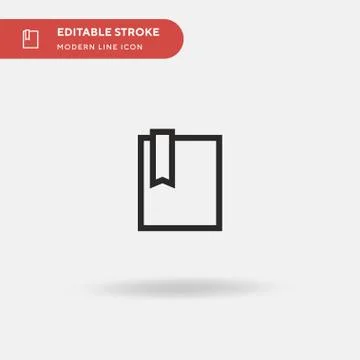 Bookmark Simple vector icon. Illustration symbol design template for web mobi Stock Illustration
